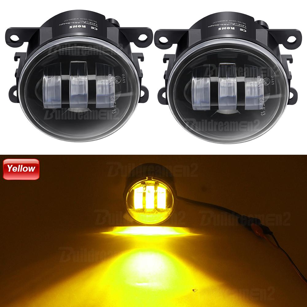 2 Pcs Car Front Fog Light 60W H11 LED Lens Fog Lamp For Mitsubishi Mirage Space Star Hatchback 2017 2018 2019 2020 2021 2022