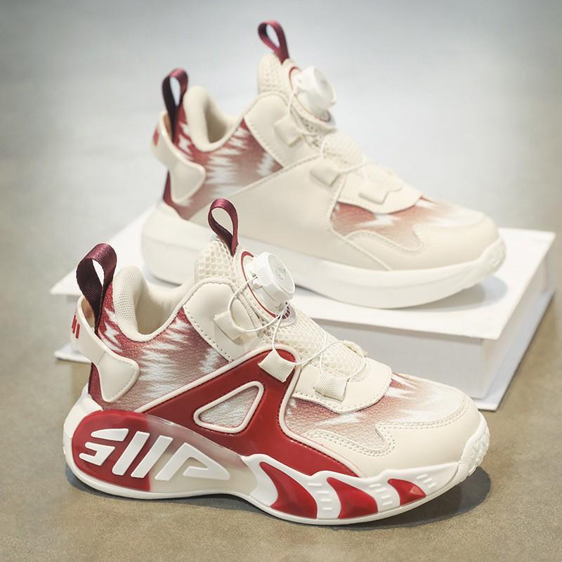 Boys Basketball Running Shoes Mesh Breathable Sneakers Kids Youth