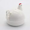MCCRUA Chicken-Patterned Egg Boiler, Holds 4 Eggs, Microwave-Safe, Egg Steamer, Makes Soft-Boiled and Hard-Boiled Eggs, Easy, Safe, and Cute Cooking S
