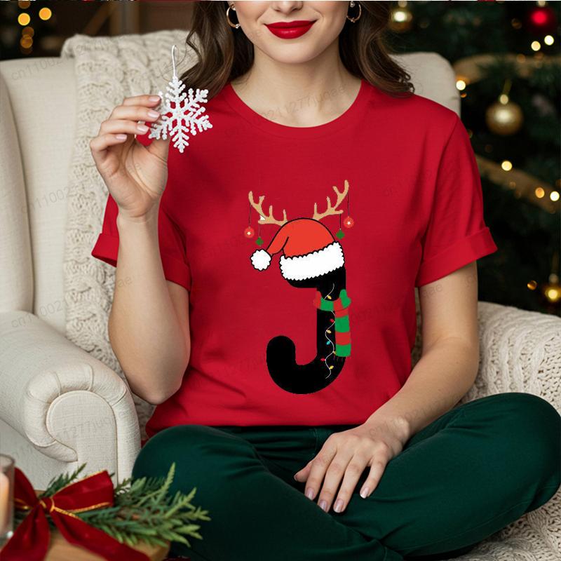 Family Matching Shirts Merry Christmas Outfits Party T-shirts Couple Outfits Children Clothing Matching Shirt Set Family Tee Top