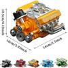 Cison V8 Engine Kit Gas,Ohv V8 Small Block Engine Model Kits 4-Stroke 44cc Water-Cooled 1/6,Mini Build Your Own Stem Cison Running Engine Kits