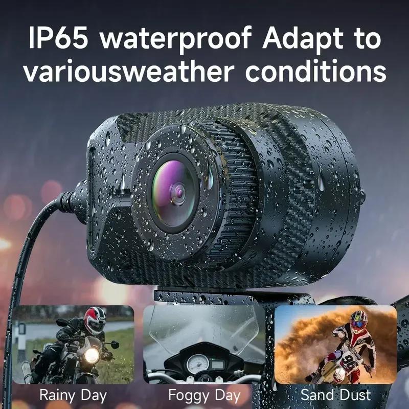 JIUYIN 2K HD WiFi Motorcycle Camera Waterproof IP65 Loop Recording 140 Degree Widely Angle Camera HD Video Recorder DVR Dash Cam