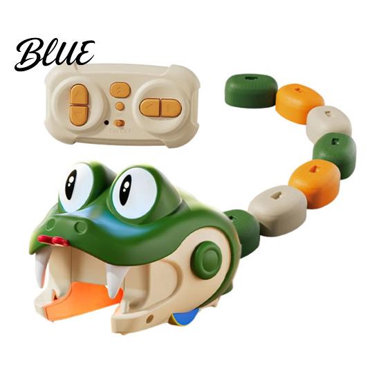 Two Player Snake Toy 1/2Pcs Magnetic Remote Control Toy Movable Eyes Electric Eating for Kids 2 Interactive RC Game with Light Sound