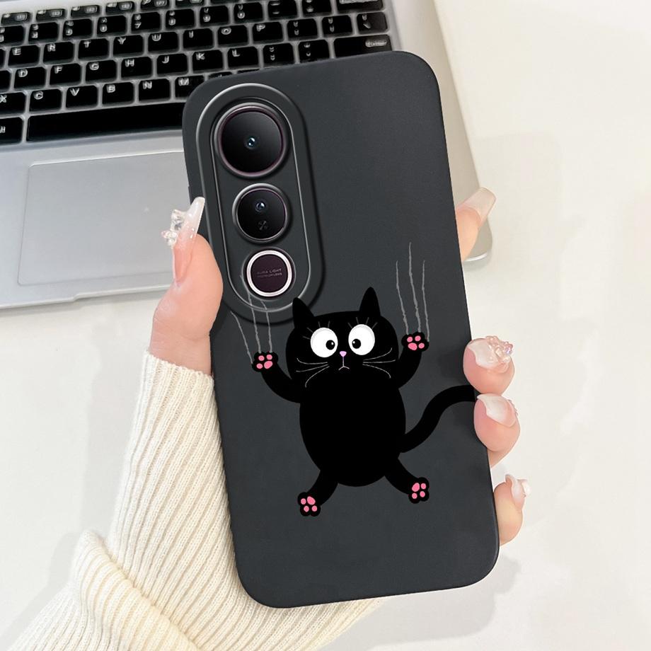 Für Vivo V50 Lite 4G 5G V50 5G Handyhülle Silikon Weiche Rückabdeckung Für Vivo V2441 V2427 Bumper Drache Katze Blume Schmetterling Capa