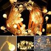 Outdoor Waterproof Solar LED Colorful White Ball String Lights for Camping and Room Decor