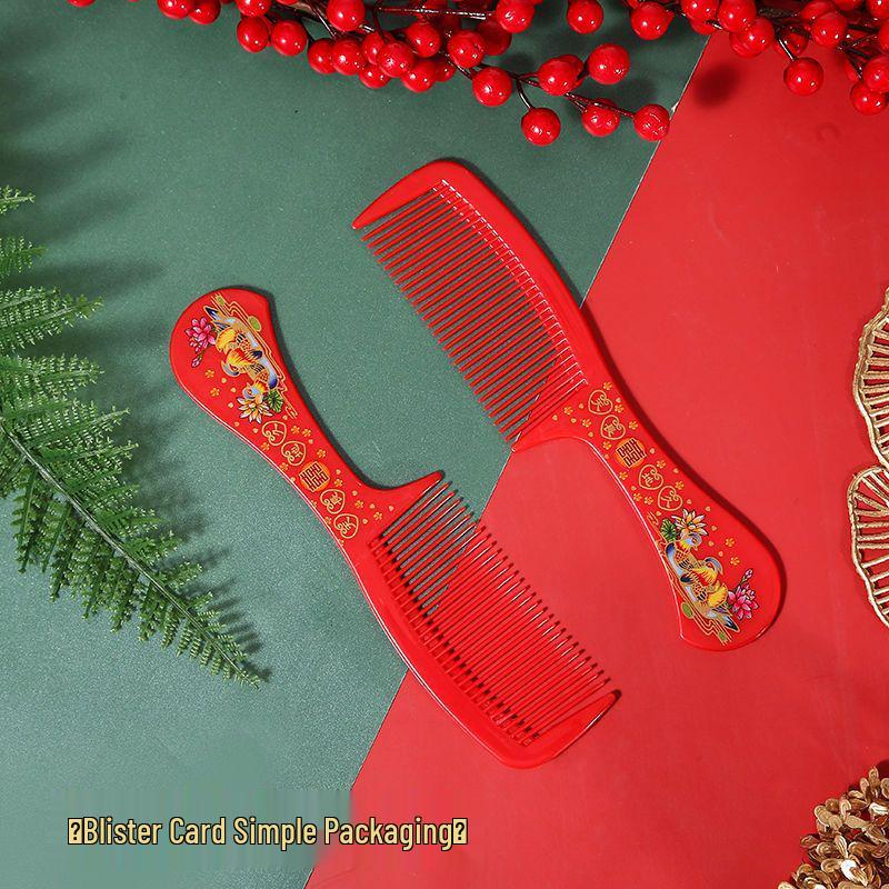 

Красный деревянный свадебный набор гребней для приданого невесты - благоприятный подарок с бесплатной доставкой