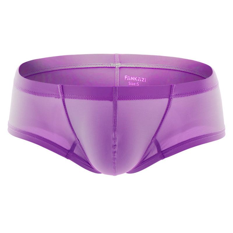 1Pc Nylon Sexy Men's Solid Color Underwear Underpants Bulge Pouch Sport Briefs Boxer Shorts