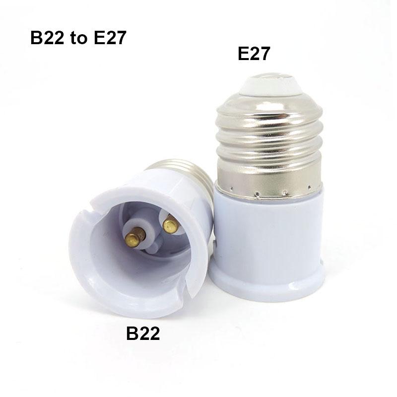 10pcs B22 To Screw E27 To B22 Lamp Base Socket Converter Light Bulb Adaptor Holder AC Power Adapter Lighting Parts