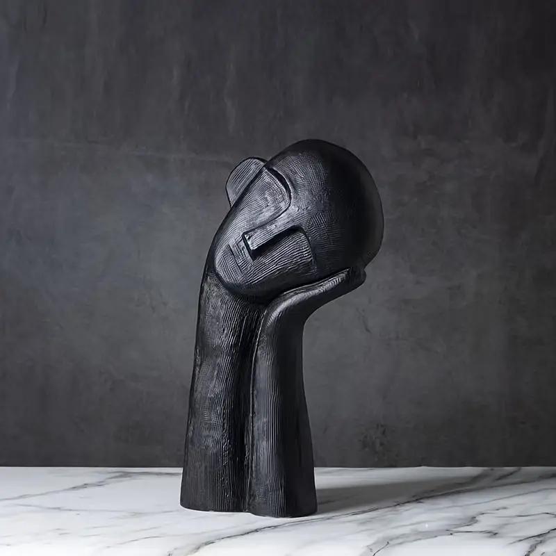

Nordic Abstract Contemplation Thinker Portrait Sculpture Decorative Art High-End Light Luxury Home Soft Decoration