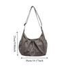 Elastic Rope Drawstring Tote Bag Solid Color Pleated Shoulder Bag Nylon Crossbody Bag  School