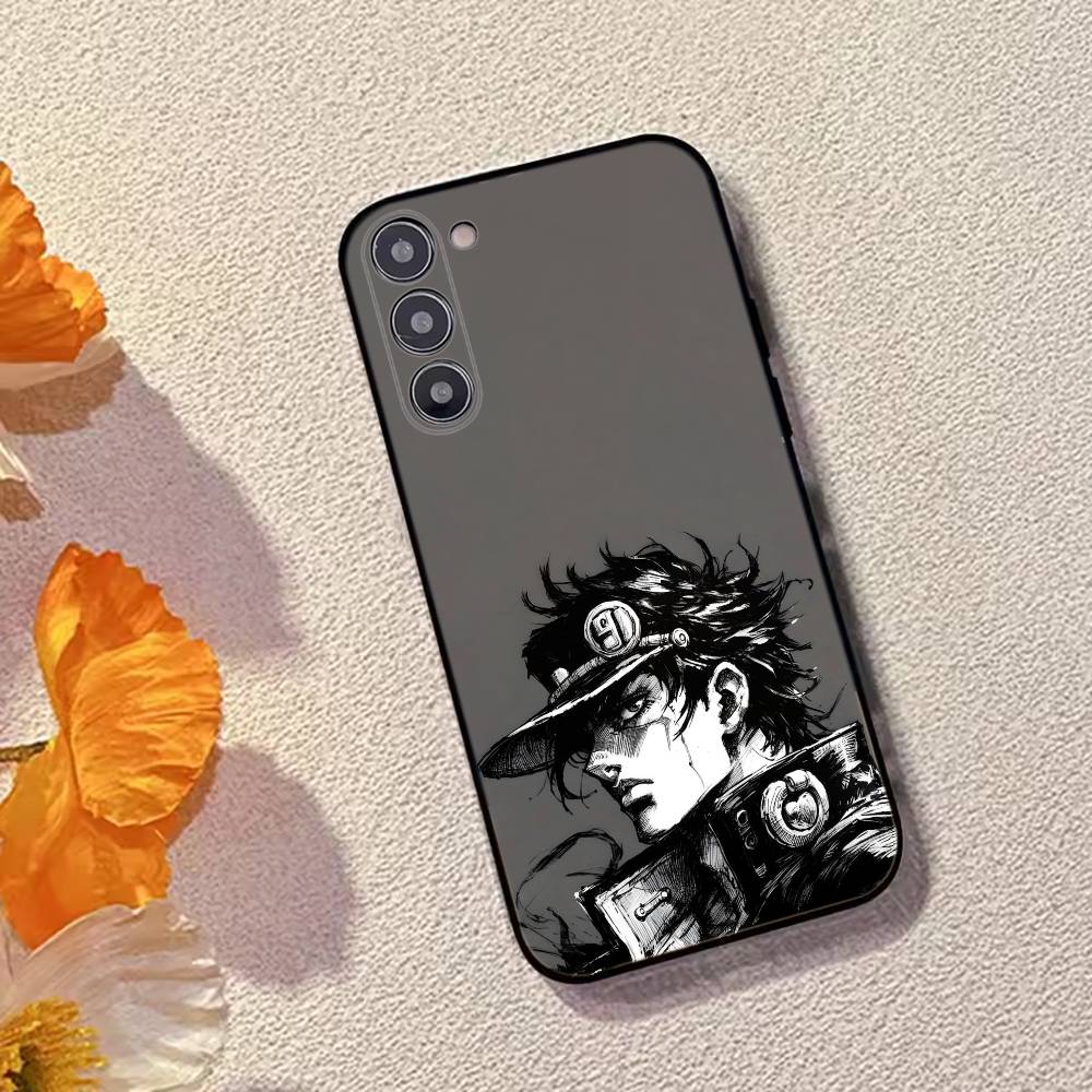 K-Kujo Jotaro Anime J-JOJO Phone Case Black Silicone Soft For Samsung Galaxy A73,A72,A71,A70,A53,A52,A51