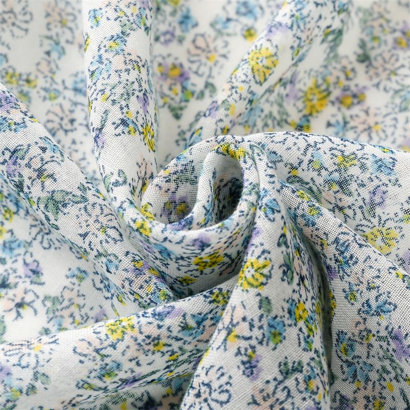 Women Elegant Plant Print Scarf for Women - Breathable, Fashionable, and Warm Polyester Shawl for Casual Outings