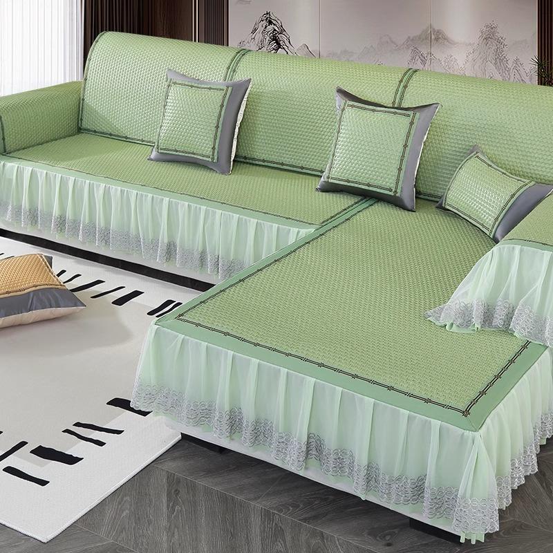 Summer Sofa Cushion Rattan Mat Cushion Non-Slip Stain-Resistant Cushion Living Room Sofa Cooler Cushion Sofa Cover