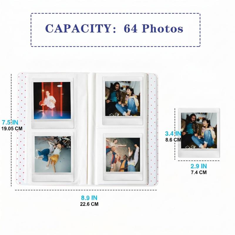 Photo Album Book for Fujifilm Instax Square SQ20/SQ10/SQ6/SP3 With 64 Pockets Picture Wedding Birthday Memorial Gift Album
