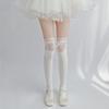 Lolita White Lace Bow Over-the-Knee Velvet Socks