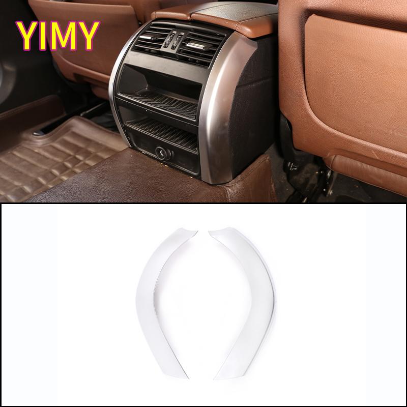 2x ABS Plastic Silver Car Rear Exhaust Air Outlet Side Trim Strip Suitable for BMW 5 Series F10 2011 2012 2013 2014 2015-2017