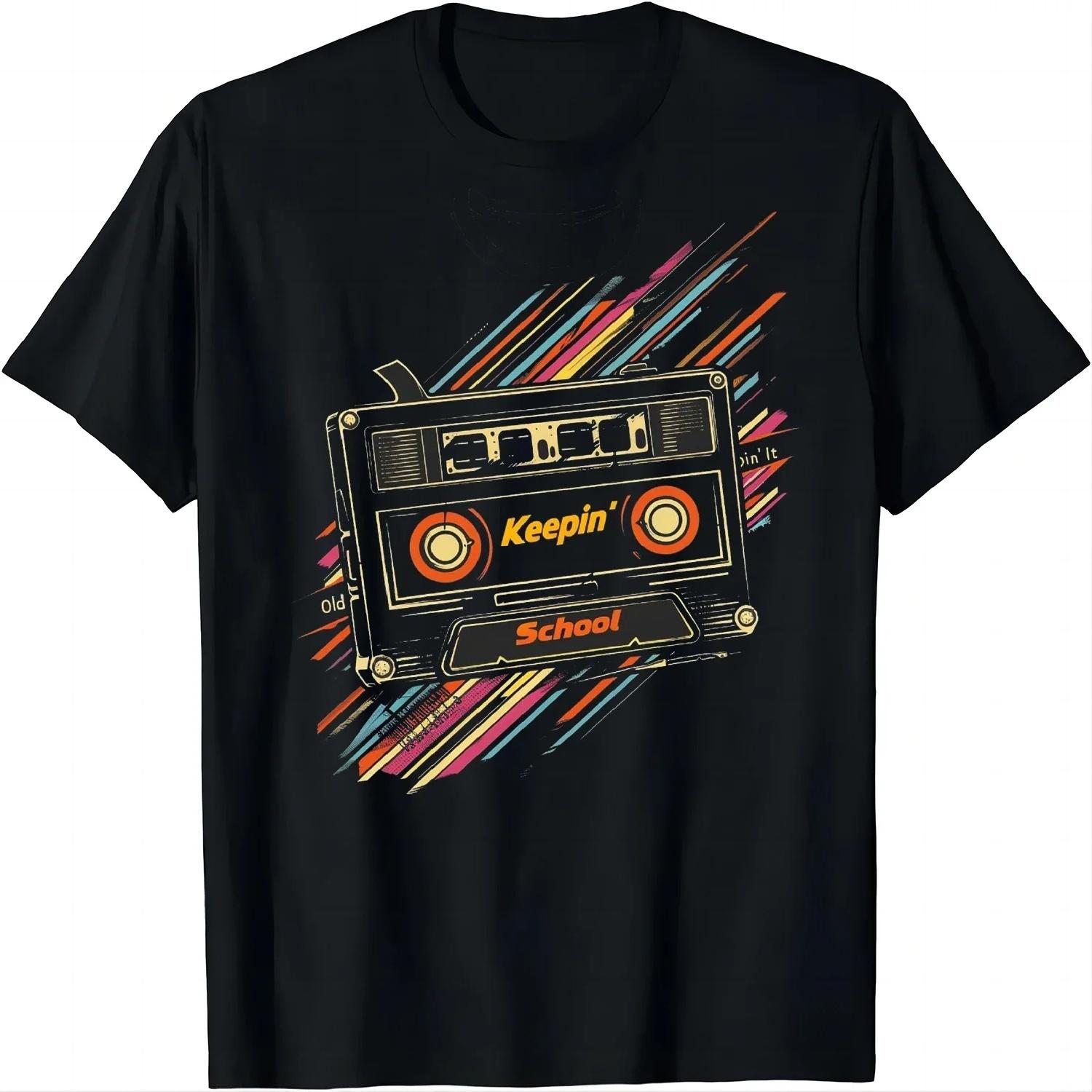 Old School Hip Hop 80s 90s Vintage Mixtape Cassette Tape T-Shirt Y2k Top Shirts for Women Camisetas XXXXXL разноцветный