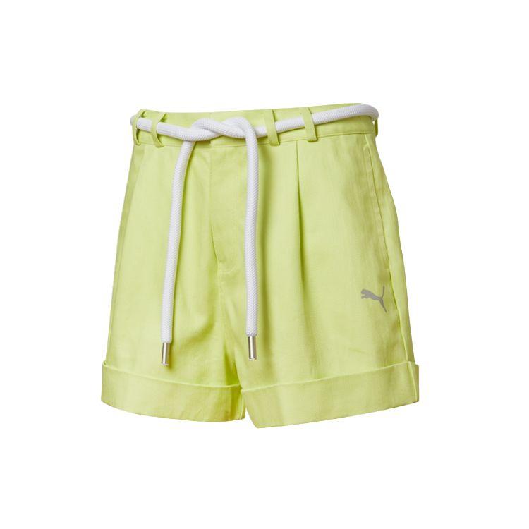 

Puma Шорты с манжетами и логотипом Женские шорты Желтые 59901431 XS