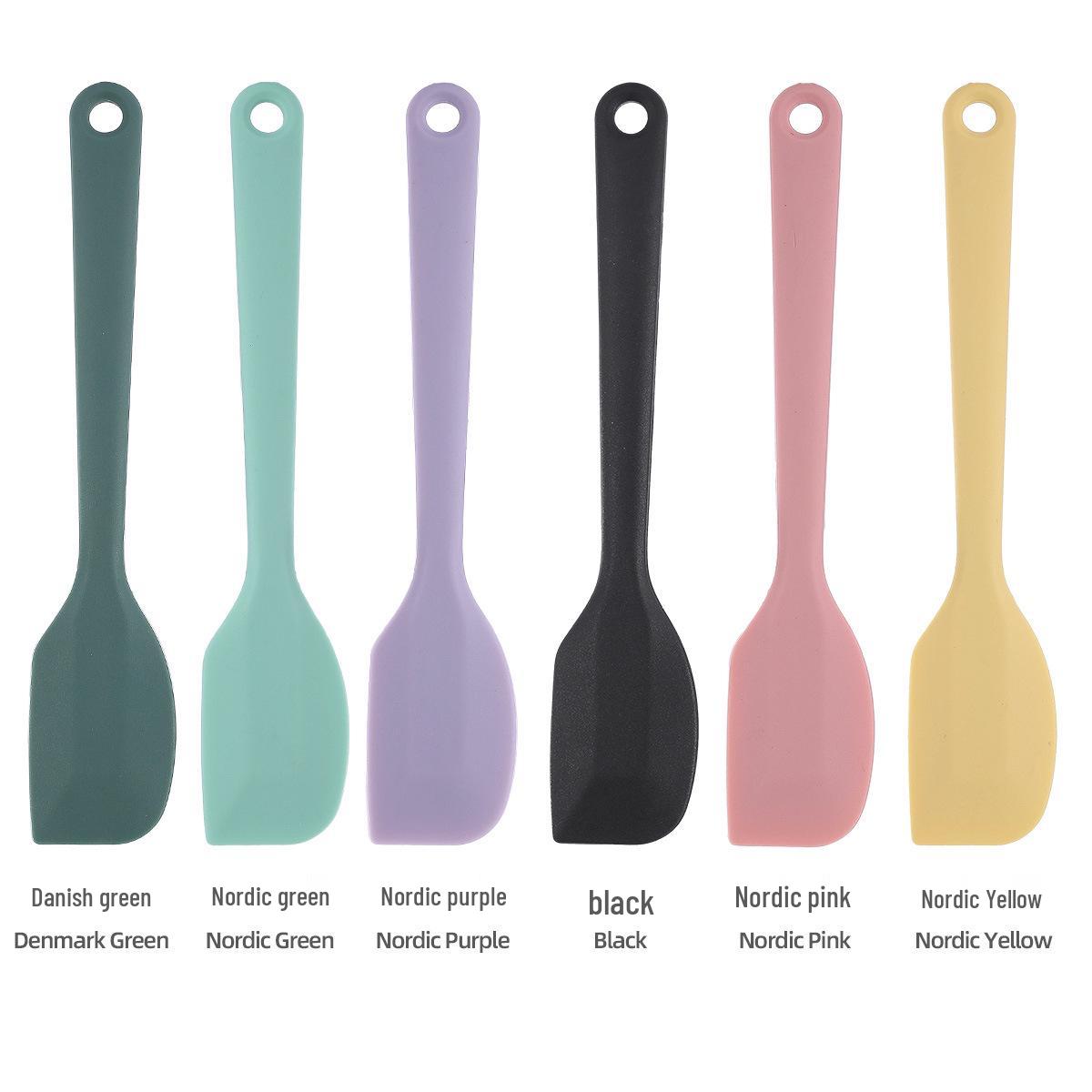 

High-Temp Food-Grade Silicone Spatula Scraper and Baking Tool Danish Green