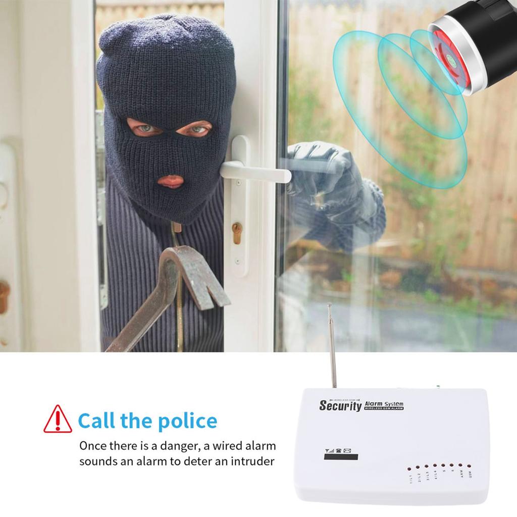 GSM Wireless Home Security Smart Security Alarm System SOS Burglar Fire and Gas Alarm Sensor