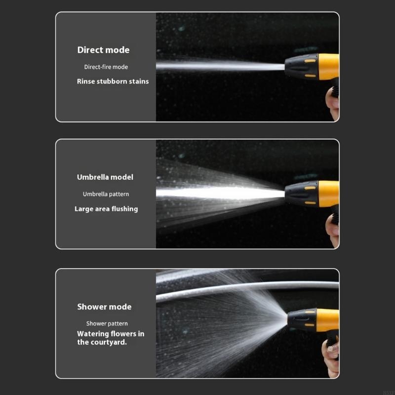 2025 New Wall Mounted Expandable Garden Hose Strong Car Wash Sprays Tool Nozzle Auto Retractable Spring Pipe for Car Cleaning