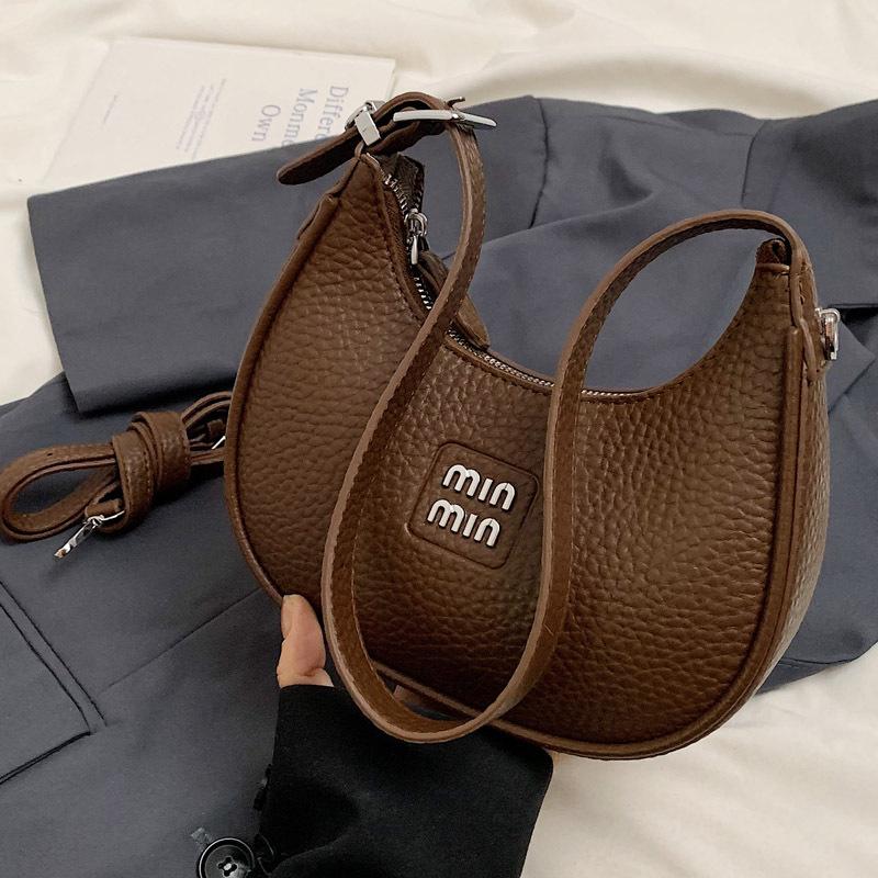 Retro dumpling bag small bag women's 2025 new crescent moon bag autumn and winter commuting one shoulder messenger bag hand carry armpit bag