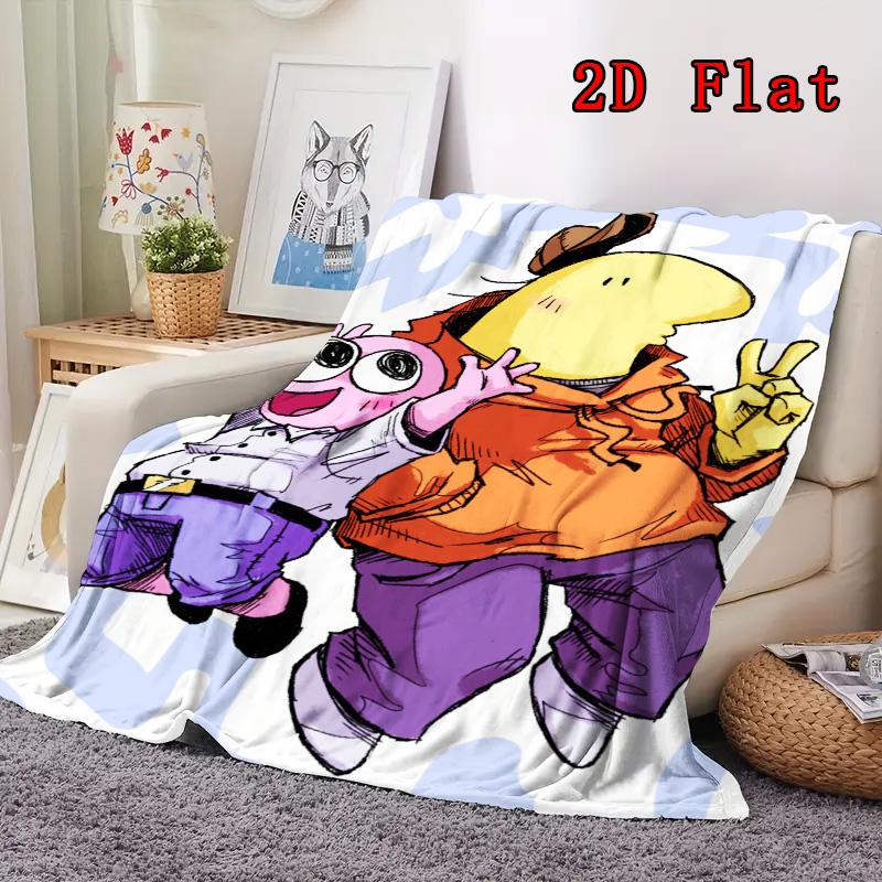 Smiling friends 2D Flat Pattern Flannel Blanket High quality All Seasons Warmth and Comfort Perfect for Christmas Gifts.NMT0928152