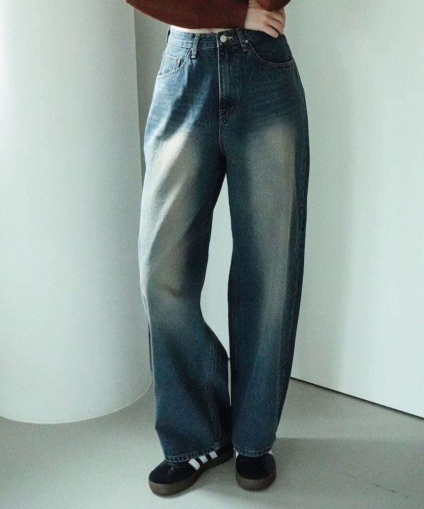 KOOLKITTEN Washed Wide-Leg Jeans