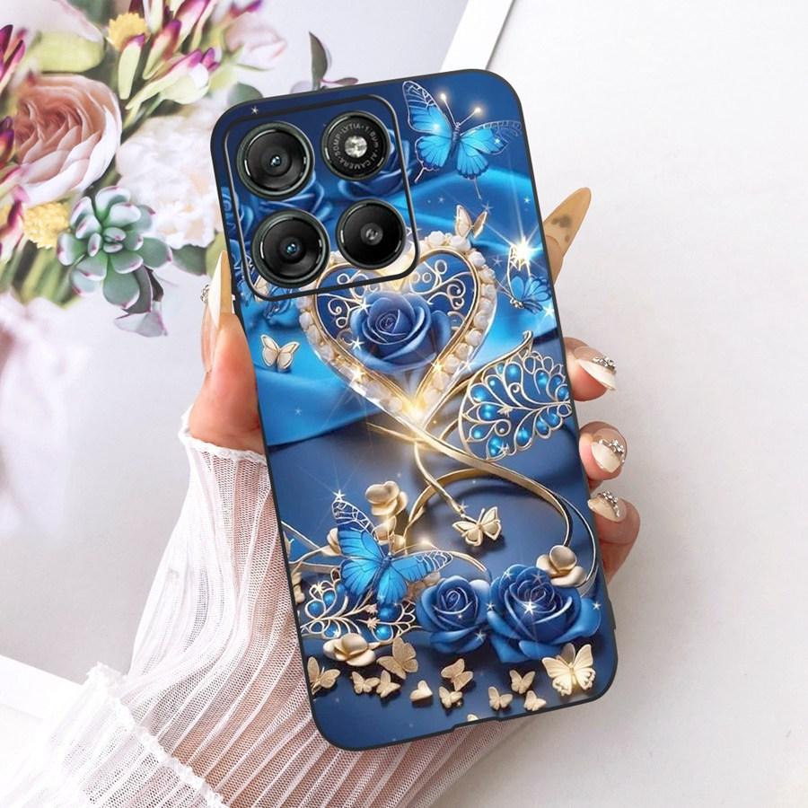 For Motorola Moto G67 Power Case Cats Pattern Back Cover Soft Silicone Black Phone Cases For Moto G57 Power XT2537- Shells