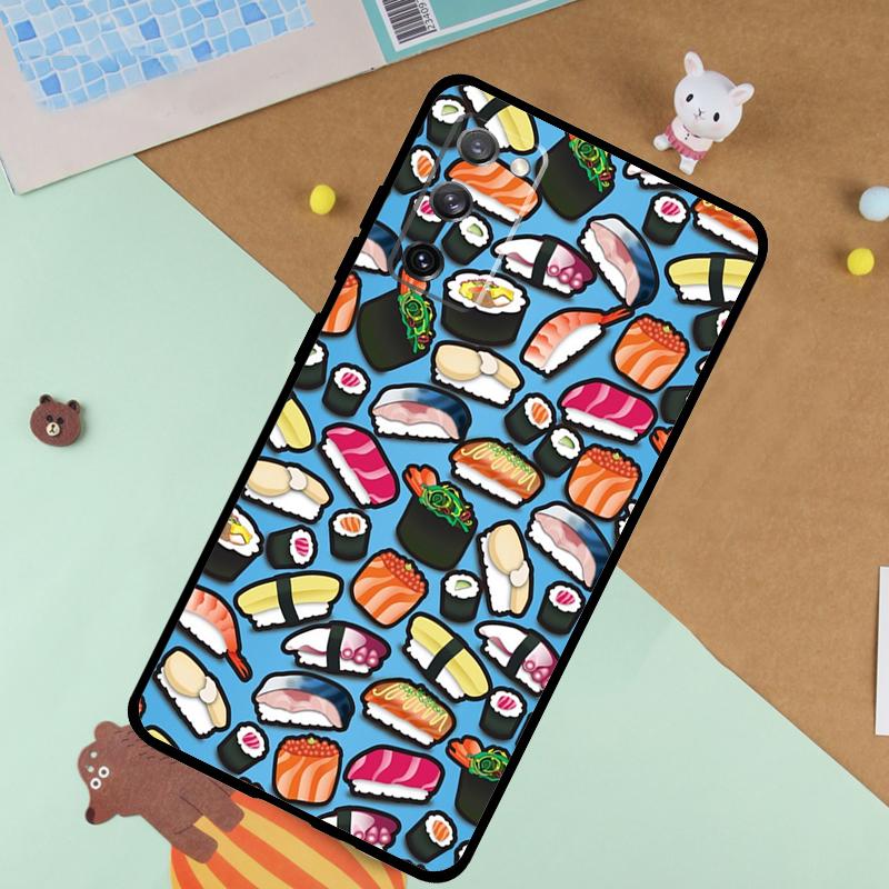 Essen Sushi Weiche Hülle Für Samsung Galaxy S25 Ultra S9 S10 S20 FE S21 S22 S23 Plus S24 Ultra Funda Abdeckung