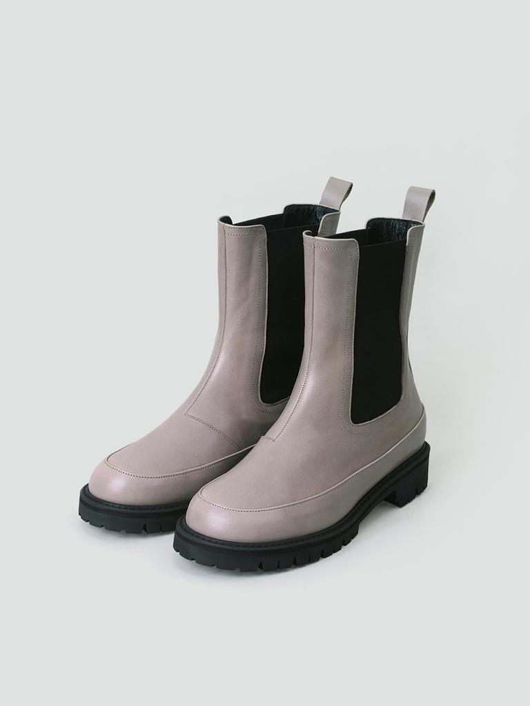 Heenn Chunky Sole Chelsea Boots - Dove Gray (Fleece Lining)