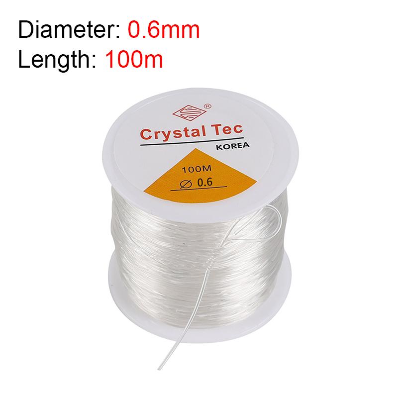 100M Transparent Elastic Crystal Line DIY Beading String Stretch Cords Jewelry Necklace Bracelet Making Rope Home Sewing Threads