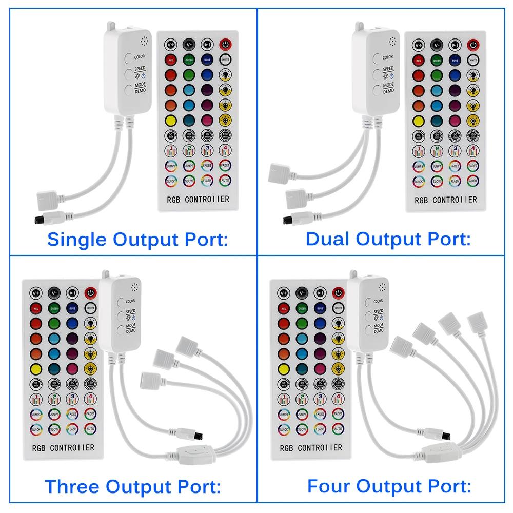 Music  RGB Led Controller DC5-24V Bluetooth Control 40 Keys 16 Million Colors with Timer Mode for 5050 2835 Strip