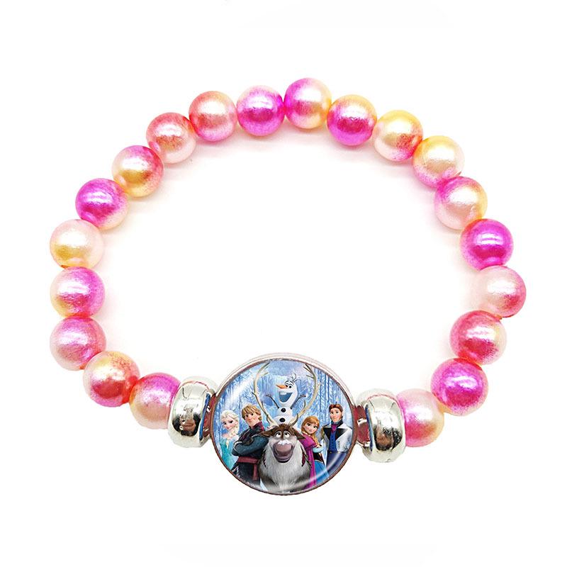 Frozen Princess Elsa Rainbow Beaded Retractable Children's Bracelet