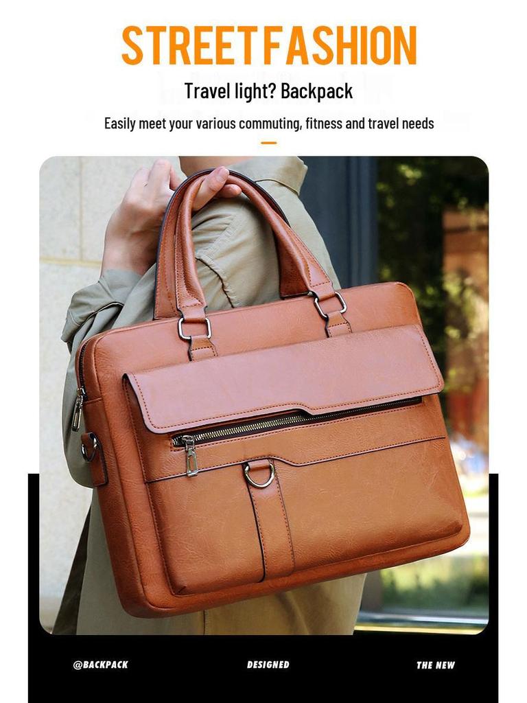 2024 Heren Aktetas: Veelzijdige Schouder-, Crossbody- en Rugzak voor Zaken, Laptop en Bestanden