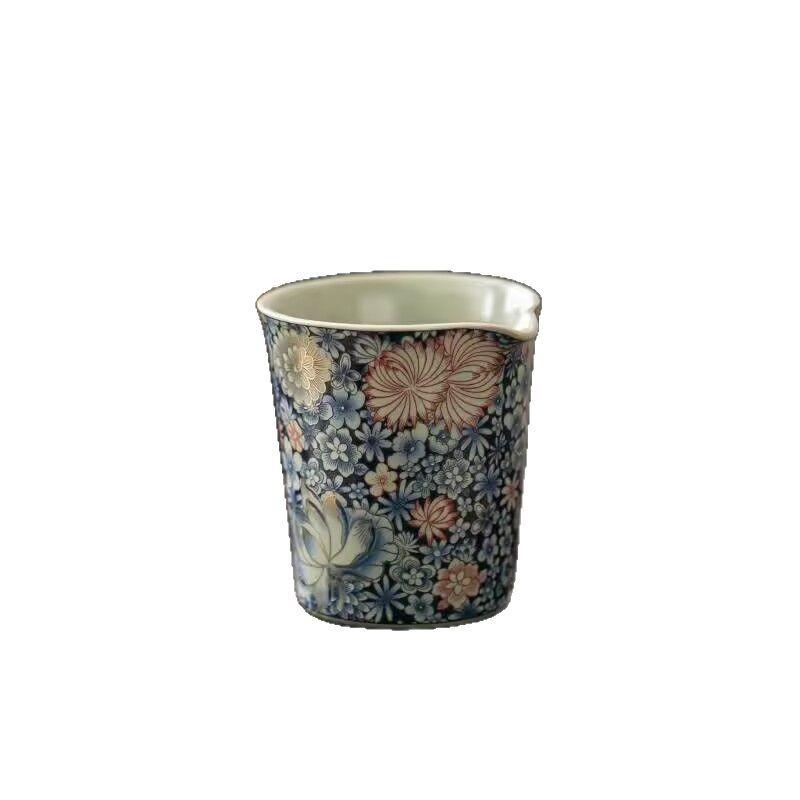 Ru Kiln Wanhua Fair Cup Kung Fu Tea Set Ceramic Handle Single Anti-Scalding Tea Sea Office Household Tea Dispenser Uniform Cup