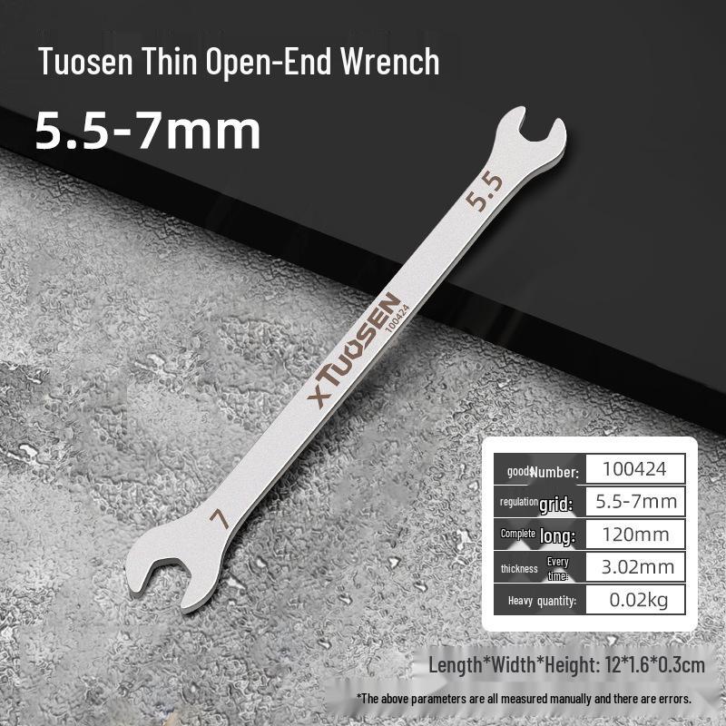Dual-Headed Slim Open-End Wrench