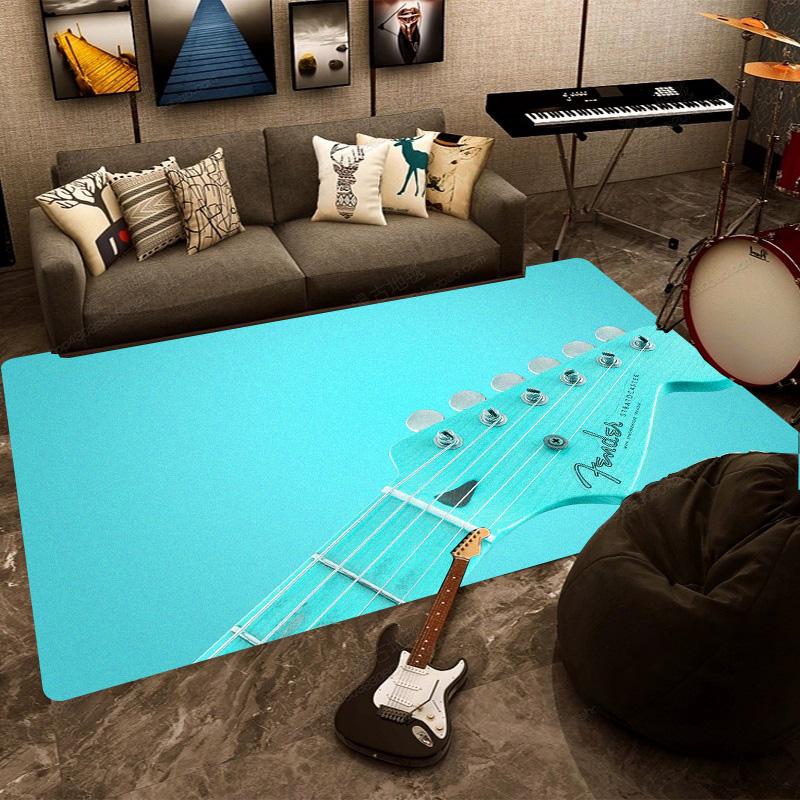 F-Fender rectangular carpet rock guitar band instrument decoration speaker retro floor mat shock absorption rugs