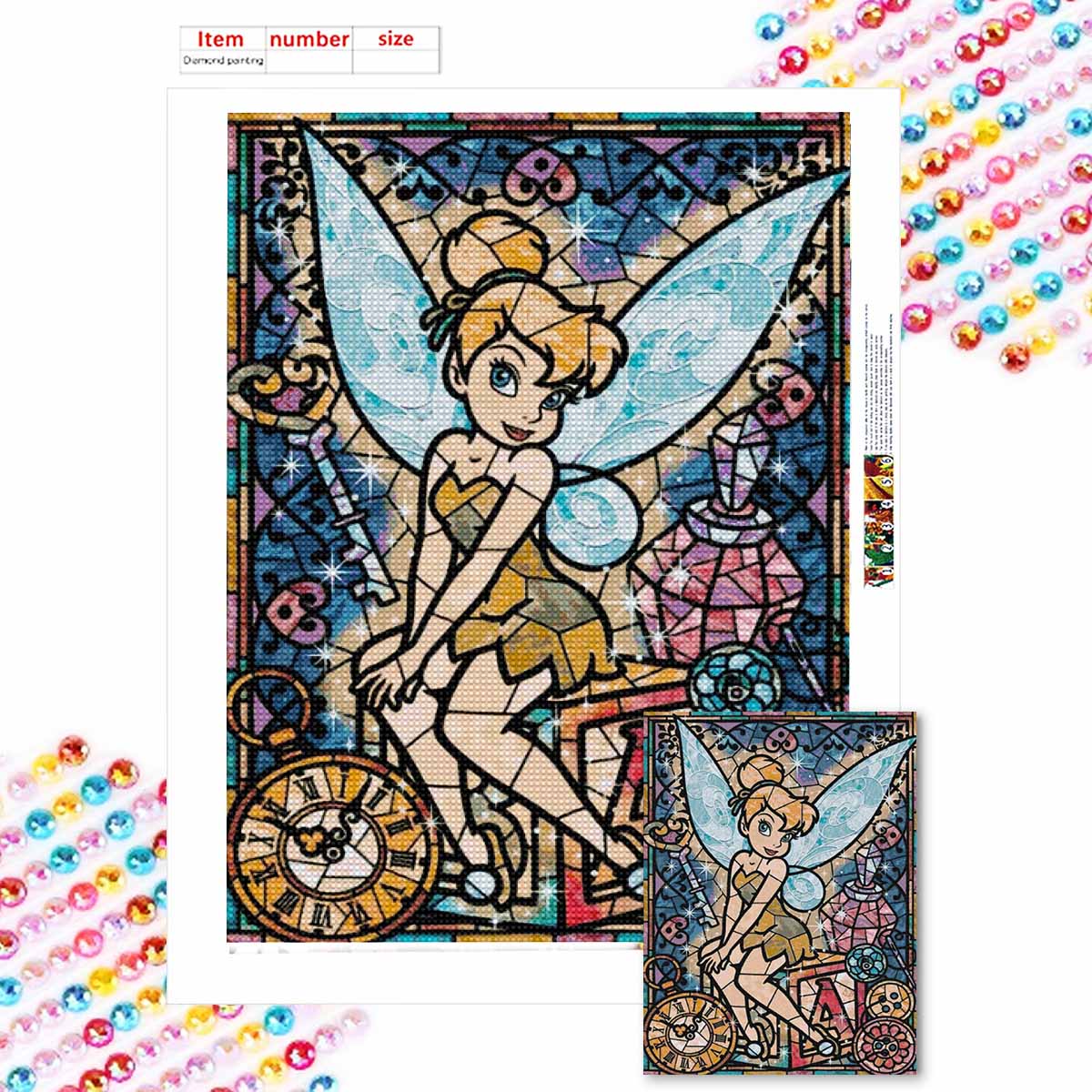 

5D Diy Diamond Painting Shy Little Elf Full Drill Rhinestones Mosaic Embroidery Handmade Products Home Decor Gift Round 20x30cm