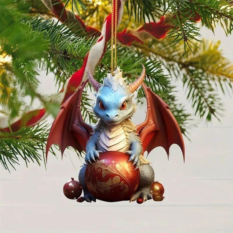 Dragon Acrylic Delightful Egg Car Pendant For Creative Holiday Decoration Interior