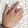 2026 Electroplated Gold Ring Light Luxury Cold Wind Ring Women's Fashion Personality Geometric Design Opening Ins Index Finger Jewelry