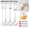 New Stainless Steel Wire Rope Adjustable With Locking Suspension Lanyard Retractable Fastening