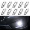 10X T10 W5W Glass Housing Cob LED Car Bulb 3000K 6000K Multiple Color Wedge License Plate Map Dome Festoon Light Lamp Waterproof