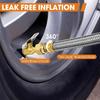 Digital Tire Pressure Gauge With Inflator, 250 PSI Heavy Duty Air Chuck Air Compressor Attachments, Improved Leaks Protection & Stainless Braided
