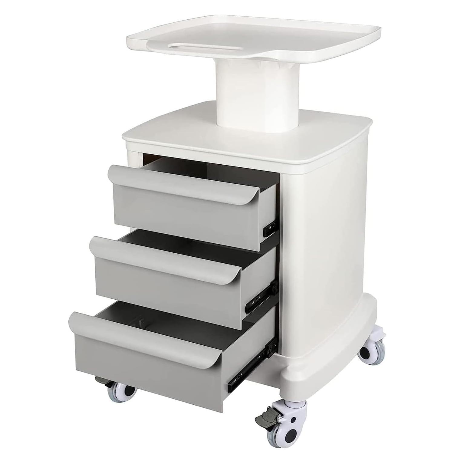 

Мобильная тележка для ультразвукового сканера, медицинская тележка, тележка для хранения косметики, грузоподъемность 110 фунтов для клиники, спа-салона, офиса белый