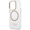 Guess Guhmp15Lhtrmd Iphone 15 Pro 6.1Złoty/Gold Hard Case Metal Outline Magsafe