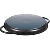 Staub Pure Grill Round Black 30cm Grill & Frying Pan, Double-Handled, Cast Iron, Enamel, Induction Compatible [Official Japanese Product] 40511-521