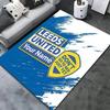 Leeds United Individueller Namens-Teppich für Wohnzimmer, Schlafzimmer, Zuhause, Sofadekoration, Rutschfeste Bodenmatte für Kinder