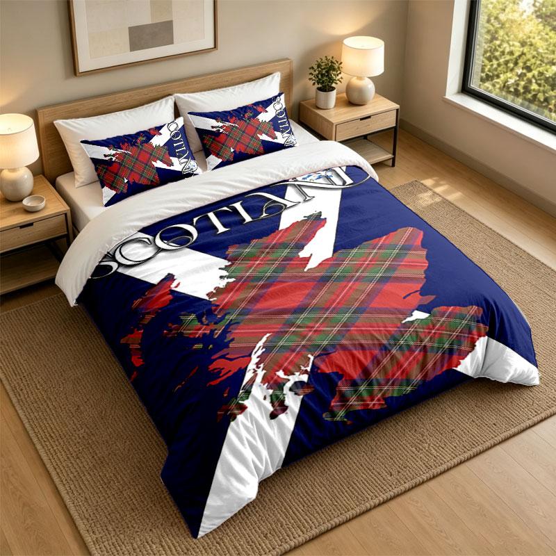 3Pcs Bedding SetScotland National Team Soft Bed Sheet and Two Pillowcases Home Bedroom Decor