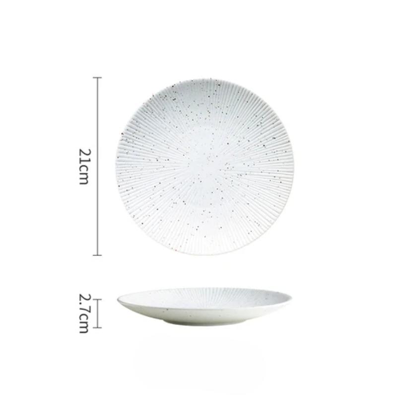 

Керамическая обеденная тарелка 8 дюймов Оригинальность Западный стиль Блюдо для еды Стейк Паста Японская столовая посуда для завтрака Десертное блюдо для фруктов